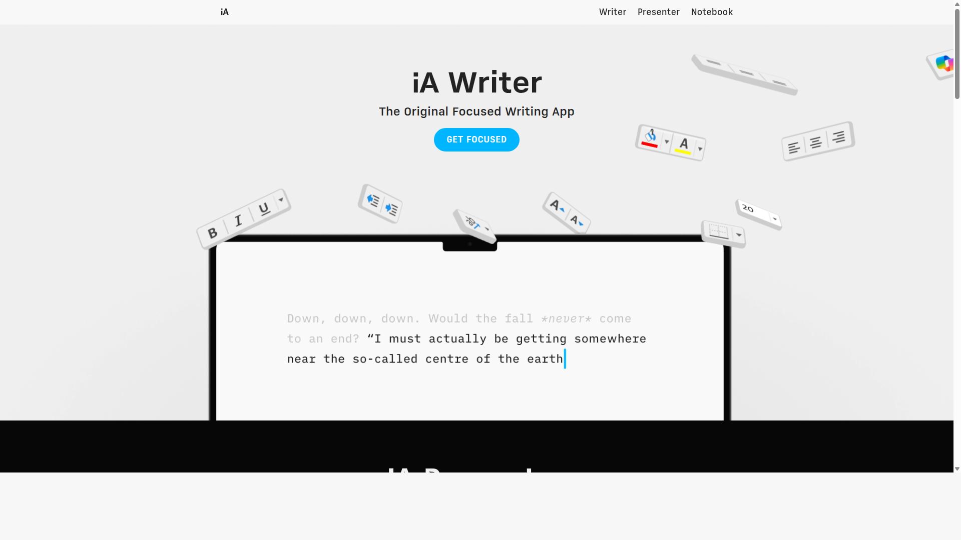 iA Writer website